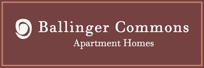 The image is a logo of Ballinger Commons Apartment Homes.
